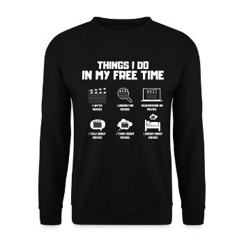 Cinéma geek - Sweat-shirt Unisexe - noir - Devant - Alina (178cm) & Michal (187cm)