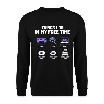 Geek de l’automobile - Sweat-shirt Unisexe - noir - Devant - Alina (178cm) & Michal (187cm)