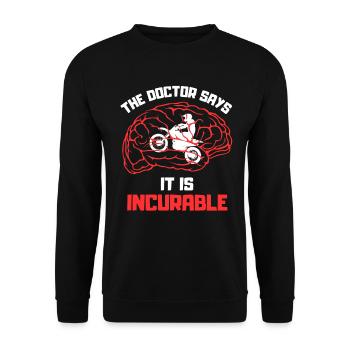 Motorräder satt - Unisex Pullover - Schwarz - Vorne - Alina (178cm) & Michal (187cm)
