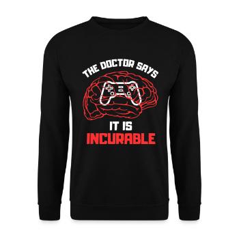 Krank von Videospielen - Unisex Pullover - Schwarz - Vorne - Alina (178cm) & Michal (187cm)