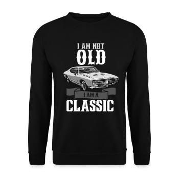 Je ne suis pas vieux, je suis un classique - Sweat-shirt Unisexe - noir - Devant - Alina (178cm) & Michal (187cm)
