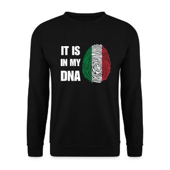 Italien ist in meiner DNA - Unisex Pullover - Schwarz - Vorne - Alina (178cm) & Michal (187cm)