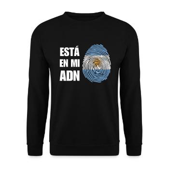 Argentinien ist in meiner DNA - Unisex Pullover - Schwarz - Vorne - Alina (178cm) & Michal (187cm)
