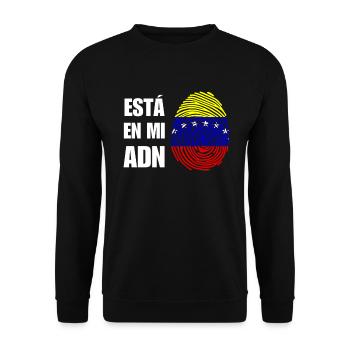 Venezuela ist in meiner DNA - Unisex Pullover - Schwarz - Vorne - Alina (178cm) & Michal (187cm)
