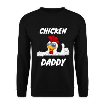 Papa poulet - Sweat-shirt Unisexe - noir - Devant - Alina (178cm) & Michal (187cm)