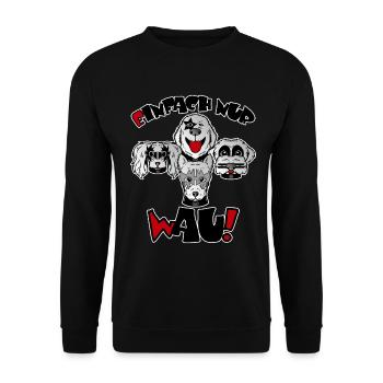 Einfach nur Wau - Unisex Pullover - Schwarz - Vorne - Alina (178cm) & Michal (187cm)