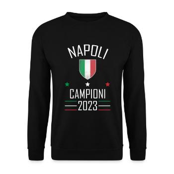 Napoli, Forza Napoli - Unisex Pullover - Schwarz - Vorne - Alina (178cm) & Michal (187cm)