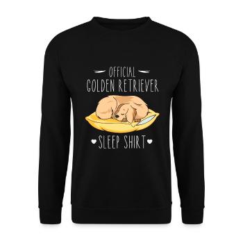 Chemise de sommeil Golden Retriever officielle - Sweat-shirt Unisexe - noir - Devant - Alina (178cm) & Michal (187cm)