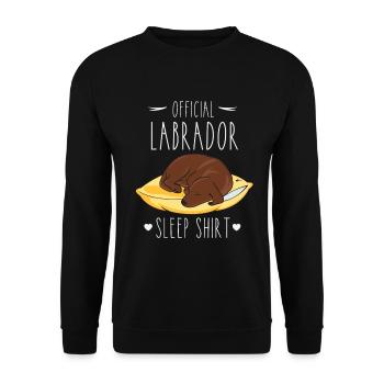 Official Labrador Sleep Shirt - Unisex Sweatshirt - black - Front - Alina (178cm) & Michal (187cm)