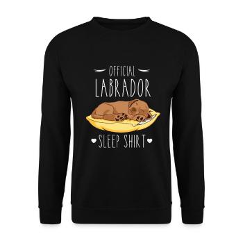 Official Labrador Sleep Shirt - Unisex Sweatshirt - black - Front - Alina (178cm) & Michal (187cm)