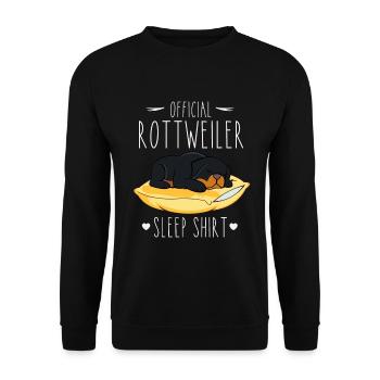 Officer Rottweiler Sleep Shirt - Unisex Sweatshirt - black - Front - Alina (178cm) & Michal (187cm)