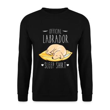 Official Labrador Sleep Shirt - Unisex Sweatshirt - black - Front - Alina (178cm) & Michal (187cm)