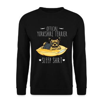 Chemise de nuit officielle Yorkshire Terrier - Sweat-shirt Unisexe - noir - Devant - Alina (178cm) & Michal (187cm)