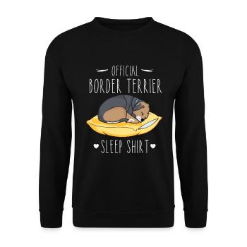 Border Terrier Sleep Shirt - Unisex Sweatshirt - black - Front - Alina (178cm) & Michal (187cm)