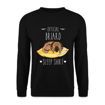 Chemise de nuit officielle Briard - Sweat-shirt Unisexe - noir - Devant - Alina (178cm) & Michal (187cm)