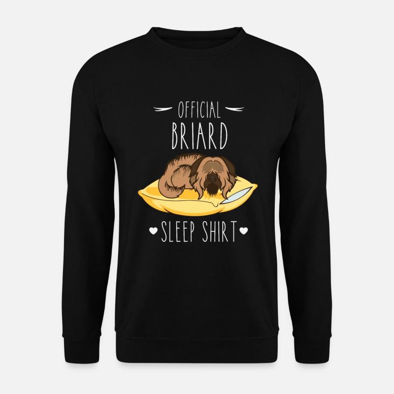 Official Briard Sleep Shirt - Unisex Pullover - Schwarz