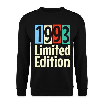 30th Birthday Vintage 1993 Limited Edition - Unisex Sweatshirt - black - Front - Alina (178cm) & Michal (187cm)
