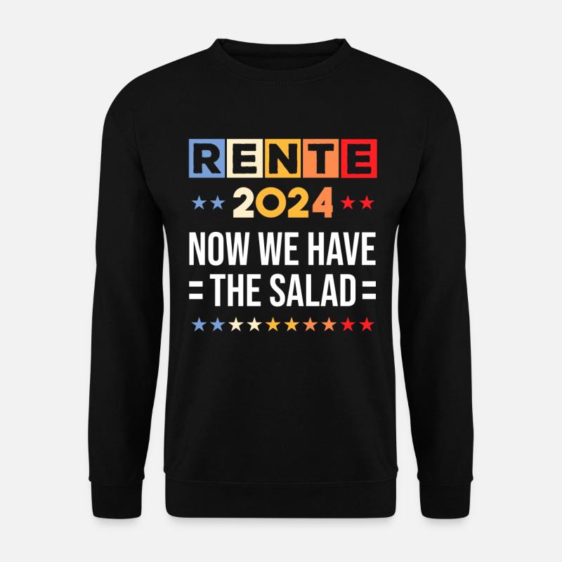 Rente 2024 Witzige Renten Sprüche Denglisch - Unisex Pullover - Schwarz