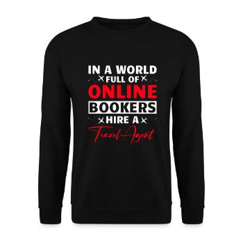 Holiday Planner Travel Agency Travel Agency - Unisex Sweatshirt - black - Front - Alina (178cm) & Michal (187cm)