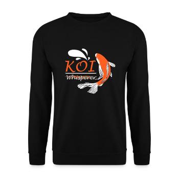 Koi Fish Japanese - Unisex Sweatshirt - black - Front - Alina (178cm) & Michal (187cm)