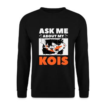 Koi-Fisch Japanisch - Unisex Pullover - Schwarz - Vorne - Alina (178cm) & Michal (187cm)