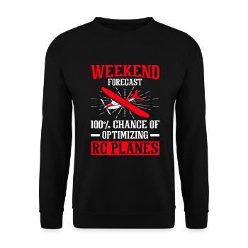 RC Airplane RC Airplane - Unisex Sweatshirt - black - Front - Alina (178cm) & Michal (187cm)