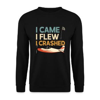 RC Airplane RC Airplane - Unisex Sweatshirt - black - Front - Alina (178cm) & Michal (187cm)