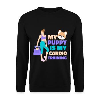 Frauen Pumpen Für den Handtaschen Hund - Unisex Pullover - Schwarz - Vorne - Alina (178cm) & Michal (187cm)