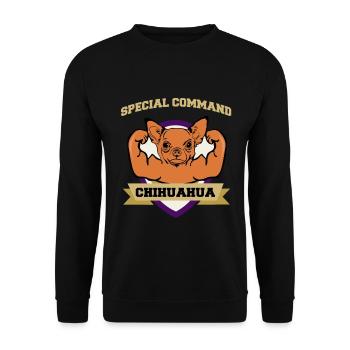 Commandement spécial Chihuahua - Sweat-shirt Unisexe - noir - Devant - Alina (178cm) & Michal (187cm)