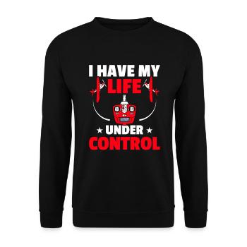 RC Airplane RC Airplane - Unisex Sweatshirt - black - Front - Alina (178cm) & Michal (187cm)