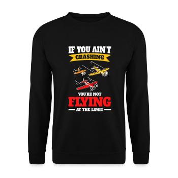 RC Airplane RC Airplane - Unisex Sweatshirt - black - Front - Alina (178cm) & Michal (187cm)