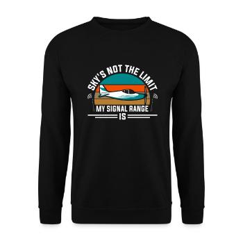 RC Airplane RC Airplane - Unisex Sweatshirt - black - Front - Alina (178cm) & Michal (187cm)