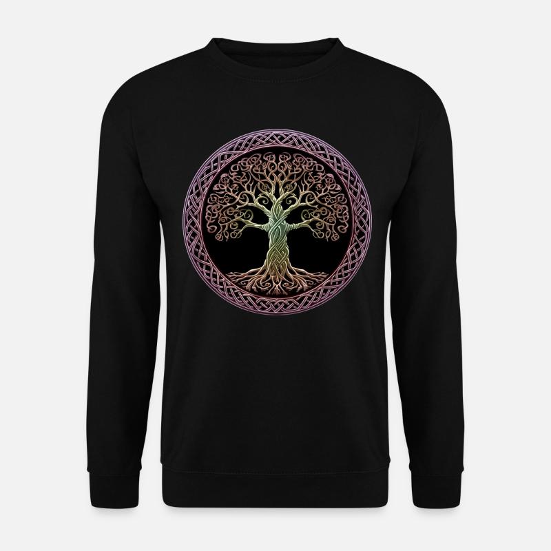 Yggdrasil, Baum des Lebens, keltisches Symbol - Unisex Pullover - Schwarz
