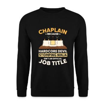 Chaplain Pastor - Unisex Sweatshirt - black - Front - Alina (178cm) & Michal (187cm)