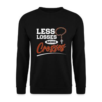 Chaplain Pastor - Unisex Sweatshirt - black - Front - Alina (178cm) & Michal (187cm)
