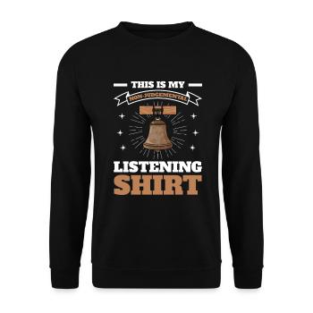 Prêtre de paroisse aumônier - Sweat-shirt Unisexe - noir - Devant - Alina (178cm) & Michal (187cm)
