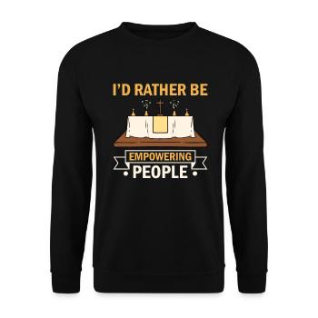 Prêtre de paroisse aumônier - Sweat-shirt Unisexe - noir - Devant - Alina (178cm) & Michal (187cm)