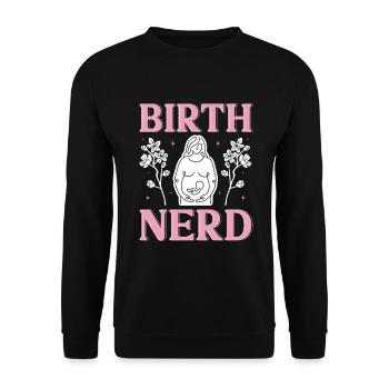 Doula infirmière sage-femme - Sweat-shirt Unisexe - noir - Devant - Alina (178cm) & Michal (187cm)