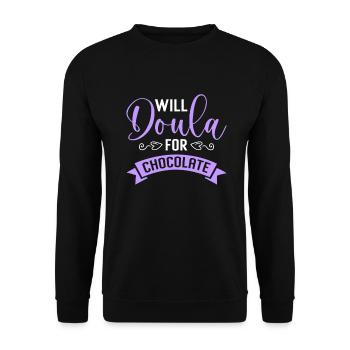 Doula infirmière sage-femme - Sweat-shirt Unisexe - noir - Devant - Alina (178cm) & Michal (187cm)
