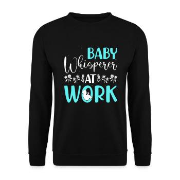 Doula infirmière sage-femme - Sweat-shirt Unisexe - noir - Devant - Alina (178cm) & Michal (187cm)