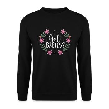 Doula infirmière sage-femme - Sweat-shirt Unisexe - noir - Devant - Alina (178cm) & Michal (187cm)