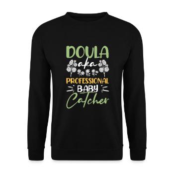 Doula Infirmière Sage-femme - Sweat-shirt Unisexe - noir - Devant - Alina (178cm) & Michal (187cm)