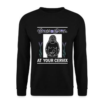 Doula infirmière sage-femme - Sweat-shirt Unisexe - noir - Devant - Alina (178cm) & Michal (187cm)