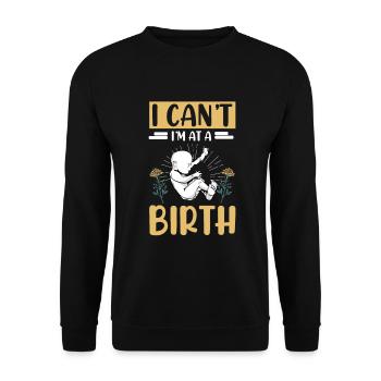 Doula infirmière sage-femme - Sweat-shirt Unisexe - noir - Devant - Alina (178cm) & Michal (187cm)
