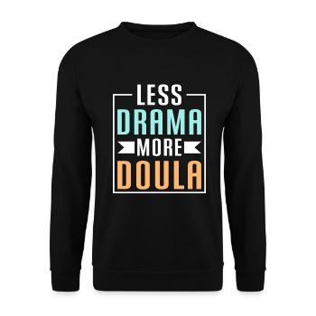 Doula Nurse Midwife - Unisex Sweatshirt - black - Front - Alina (178cm) & Michal (187cm)