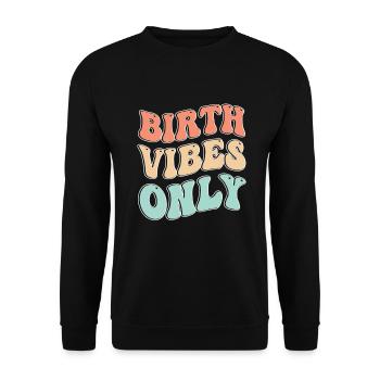 Doula infirmière sage-femme - Sweat-shirt Unisexe - noir - Devant - Alina (178cm) & Michal (187cm)