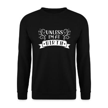 Doula infirmière sage-femme - Sweat-shirt Unisexe - noir - Devant - Alina (178cm) & Michal (187cm)