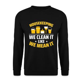 Semaine d’appréciation pour l’entretien ménager - Sweat-shirt Unisexe - noir - Devant - Alina (178cm) & Michal (187cm)