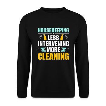 Semaine d’appréciation pour l’entretien ménager - Sweat-shirt Unisexe - noir - Devant - Alina (178cm) & Michal (187cm)