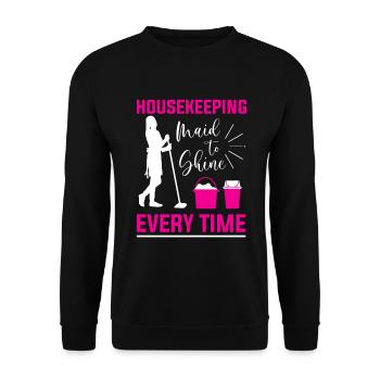 Semaine d’appréciation pour l’entretien ménager - Sweat-shirt Unisexe - noir - Devant - Alina (178cm) & Michal (187cm)
